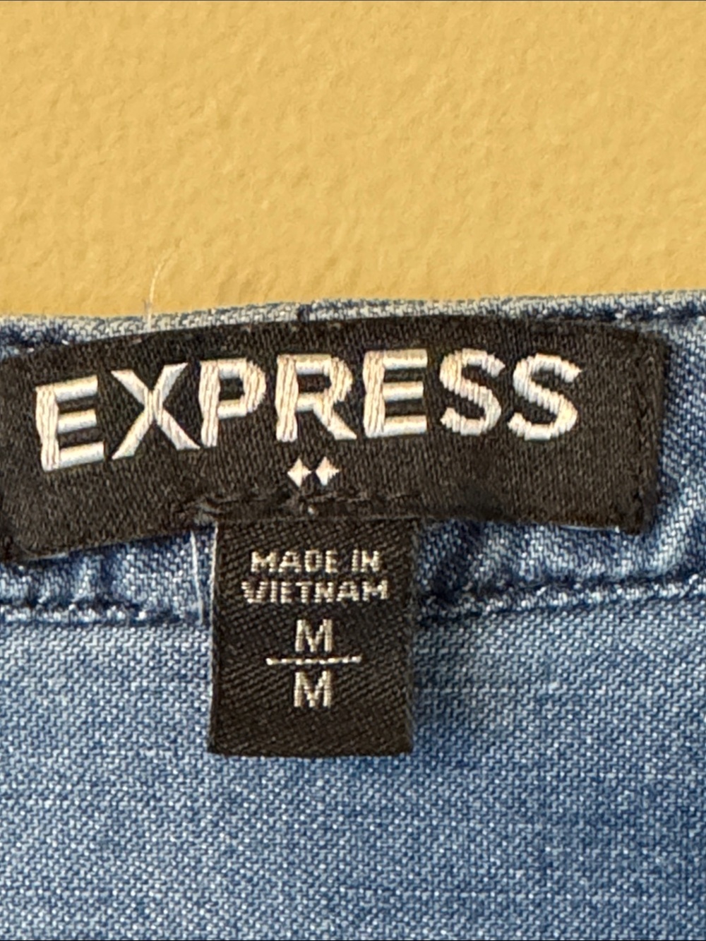 Express Light Blue Denim Tunic Shirt Dress - Picture 2 of 6